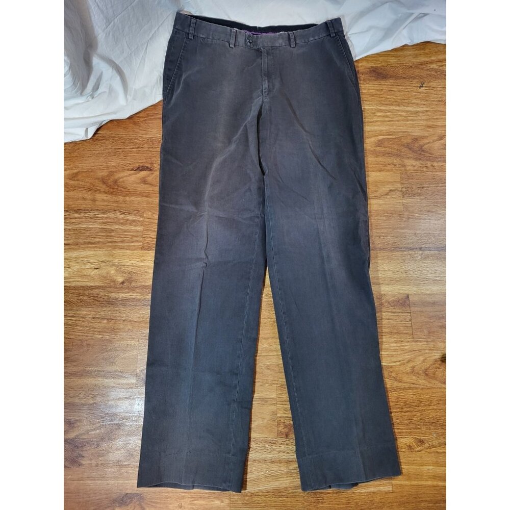 Hiltl Gray Size‎ 36" Flat Front Chino
